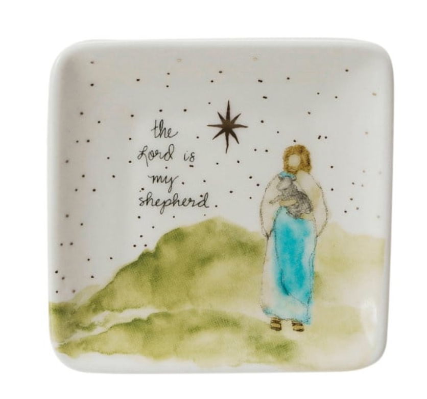 Stoneware Dish w/ Gold Electroplating, 4 Styles