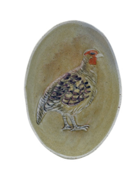 Hand-Painted Stoneware Dish with Animal/Pumpkins, 4 Styles