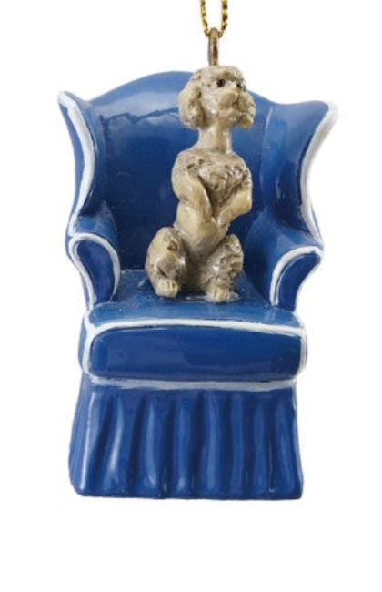Resin Vintage Reproduction Dog in Chair Ornament, 4 Styles