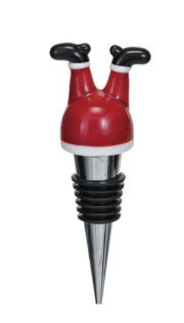 Zinc Alloy Wine Stopper w/ Hand-Painted Glass Holiday Icon, 8 Styles