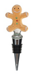 Zinc Alloy Wine Stopper w/ Hand-Painted Glass Holiday Icon, 8 Styles