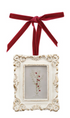 Resin Photo Frame Ornament with Velvet Ribbon, 3 Styles