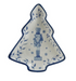 Ceramic Shaped Dish with Holiday Image, White & Blue, 3 Styles