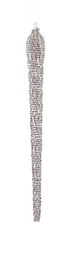 10"H Metal Rhinestone Icicle Ornament, 2 Colors