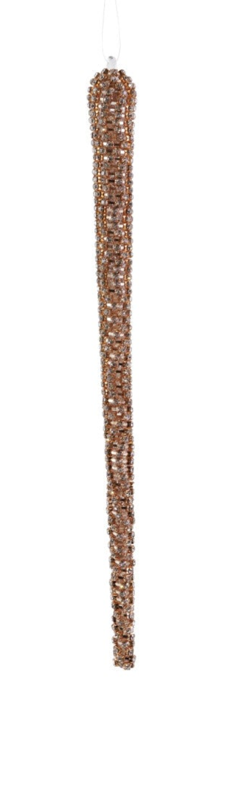 10"H Metal Rhinestone Icicle Ornament, 2 Colors