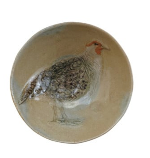 Hand-Painted Stoneware Bowl with Animal, 4 Styles
