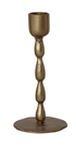 Hand-Forged Iron Taper Holders, Antique Brass Finish, 3 Sizes
