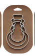 Stainless Steel Holiday Cookie Cutters on Card, Set of 3, 5 Styles