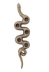 Cast Aluminum Snake Shaped Taper Holder, Gold Finish (Holds 5 Tapers)