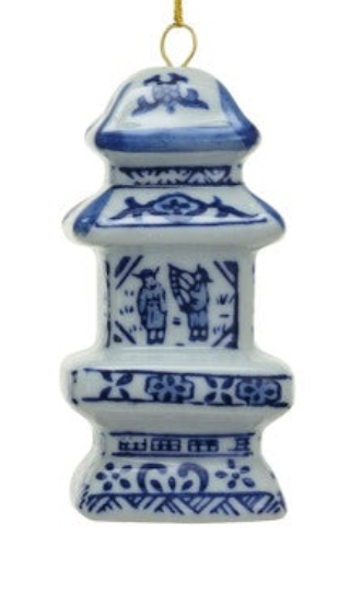 Stoneware Ginger Jar Ornament, Blue & White, 6 Styles