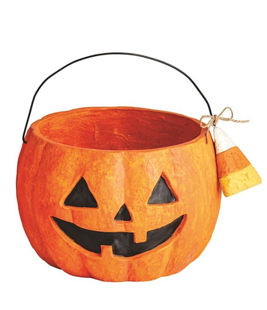 Jack-O-Lantern Treat Bucket by Mud Pie