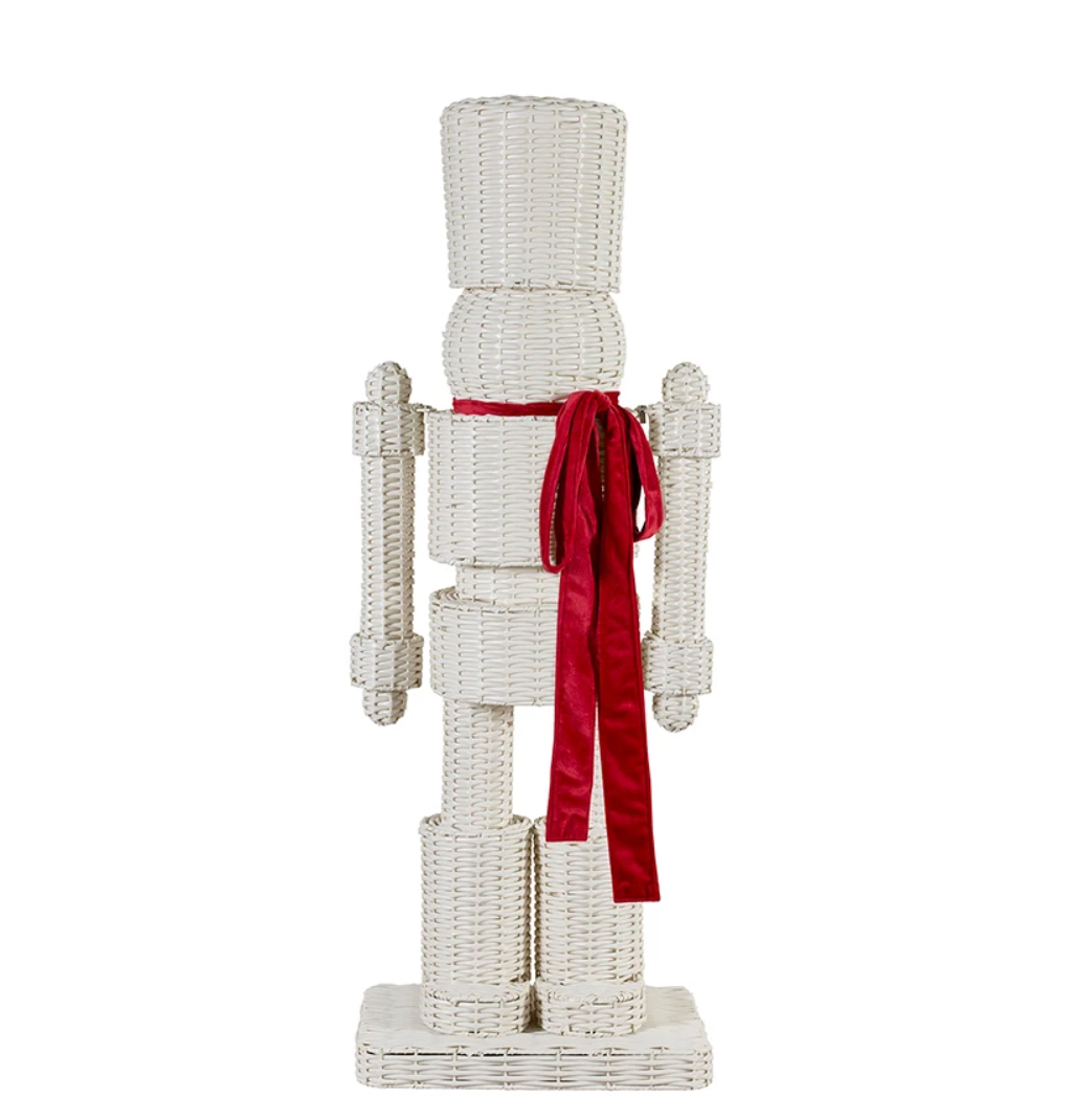 Wicker Nutcracker – White