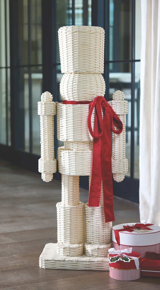 Wicker Nutcracker – White