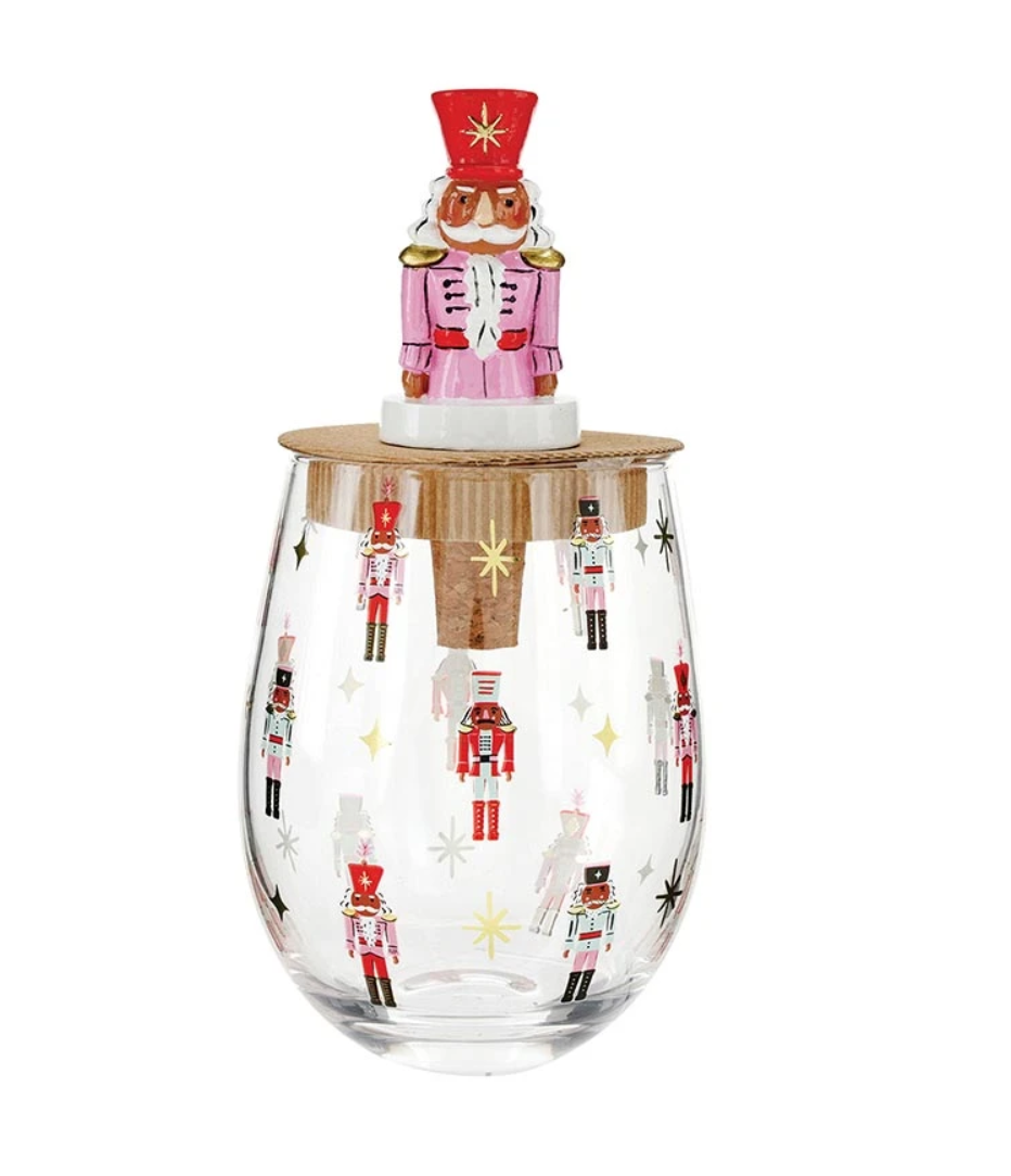 Nutcracker Glass Bottle Stopper