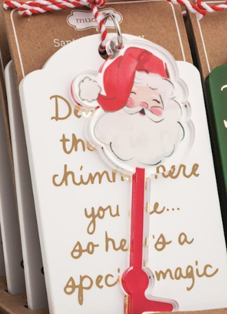 Santa Magic Key Tags by Mud Pie