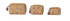 Quilted Cotton Voile Block Zip Pouches, Set of 3, 4 Colors