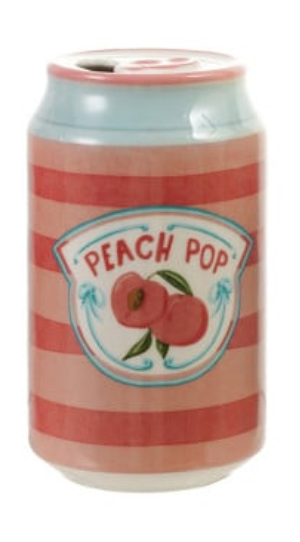 Hand-Painted Stoneware Soda Can Shaped Vase with Decal, 6 Styles
