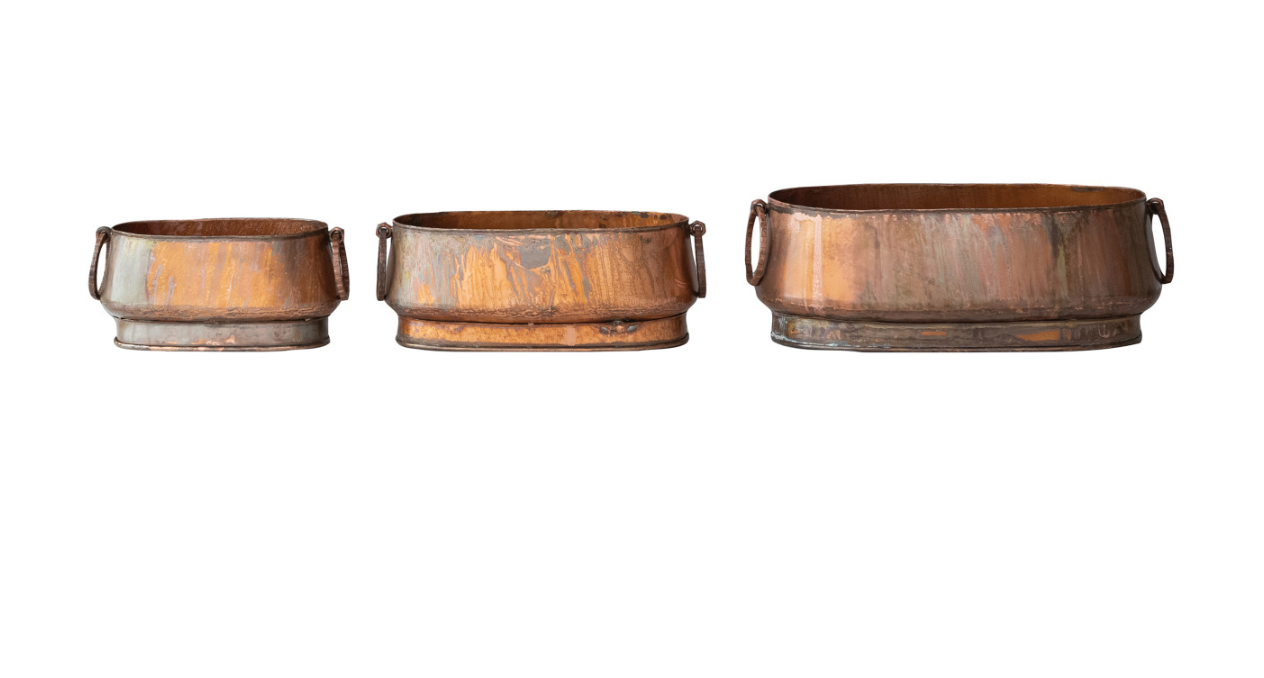 Metal Planters, 3 sizes