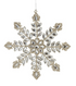 Metal Snowflake Ornament with Acrylic Jewels & Glitter, 2 Styles