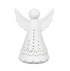 VivaStyle Playful Poinsettia LED Ceramic Angel