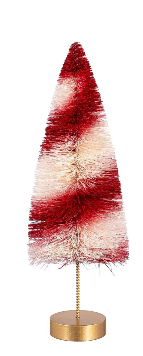 Sugar & Stripes Bright Candy Striped Bottle Brush Tree