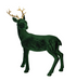 Shades of Emerald Flocked Resin Deer
