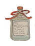 Stoneware Bottle Shaped Plate with Holiday Cocktail Saying, 3 Styles