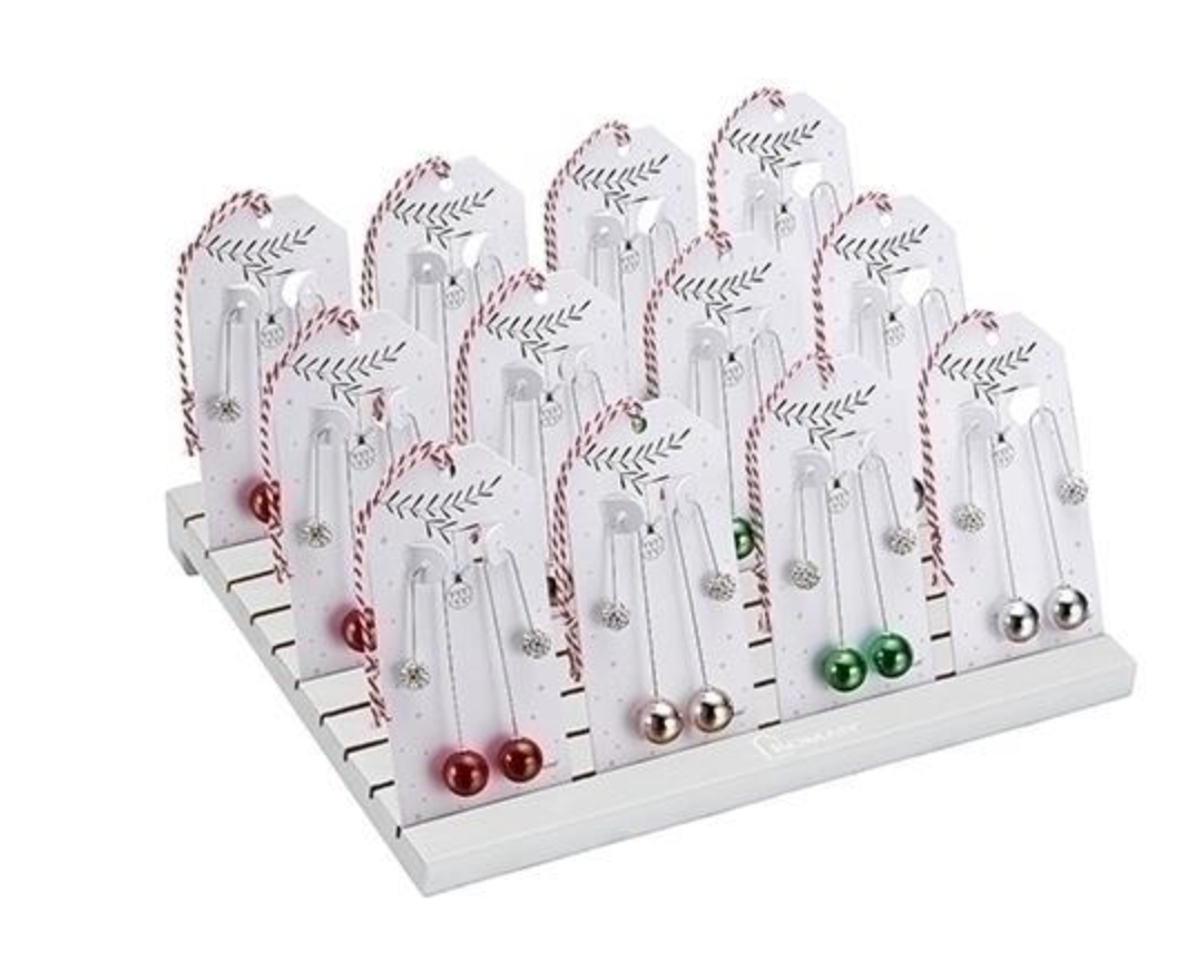 Roman Long Christmas Ornament Earrings, Assorted Colors