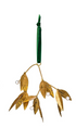 Shades of Emerald Metal Mistletoe Ornament