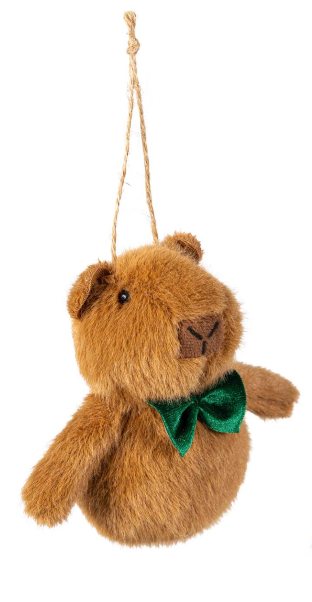 Holly Homestead Fabric Capybara Ornament