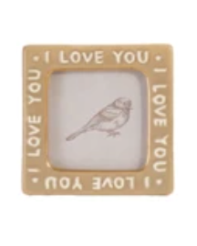 Hand-Painted Embossed Stoneware Mini Photo Frame Magnet, 6 Styles