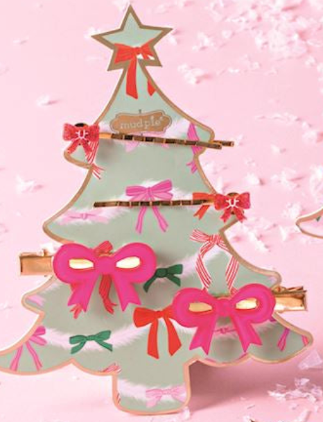 Holiday Bow Hair Clip Sets By Mud Pie