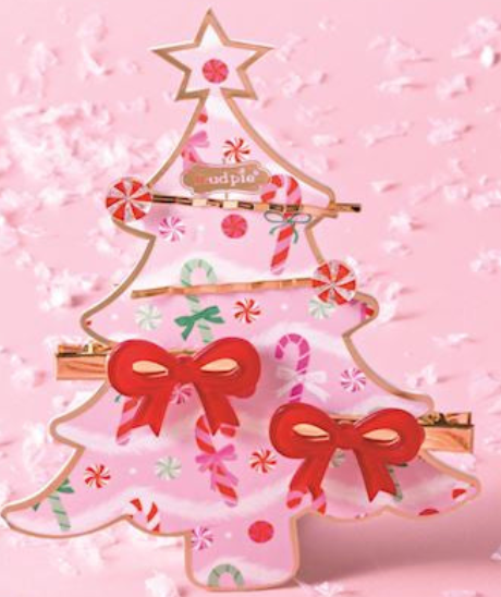 Holiday Bow Hair Clip Sets By Mud Pie