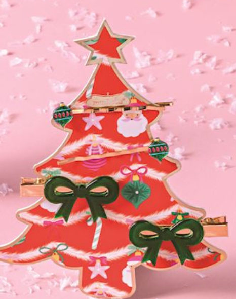 Holiday Bow Hair Clip Sets By Mud Pie