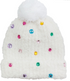 Rainbow Dots Rhinestone Beanie Hat By Mud Pie