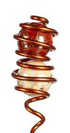 Garden Stake Copper Wire Art Glass