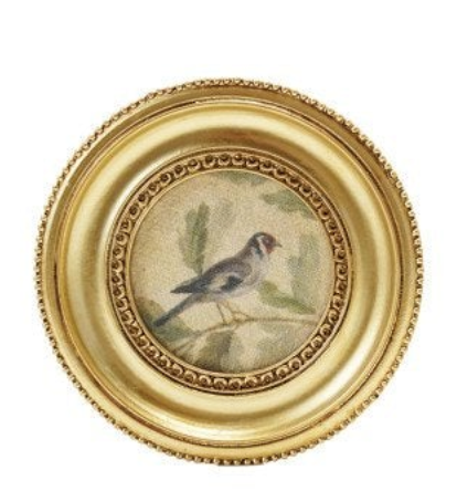 Resin Mini Framed Art Magnet, Gold Finish, 12 Styles