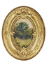 Resin Mini Framed Art Magnet, Gold Finish, 12 Styles