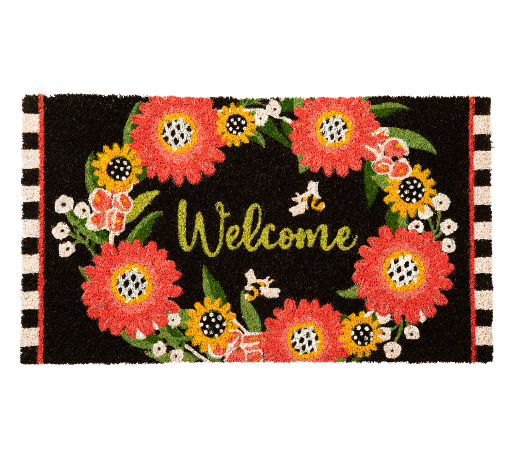 Gerbera Daisy Coir Mat - 2 Styles - A. Dodson's