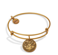 Better Together - Mother Mary/Archangel Michael Bangle - Antique Gold Finish by &Livy