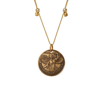 Better Together - Mother Mary/Michael Necklace Antique Gold Finish - Small by &Livy