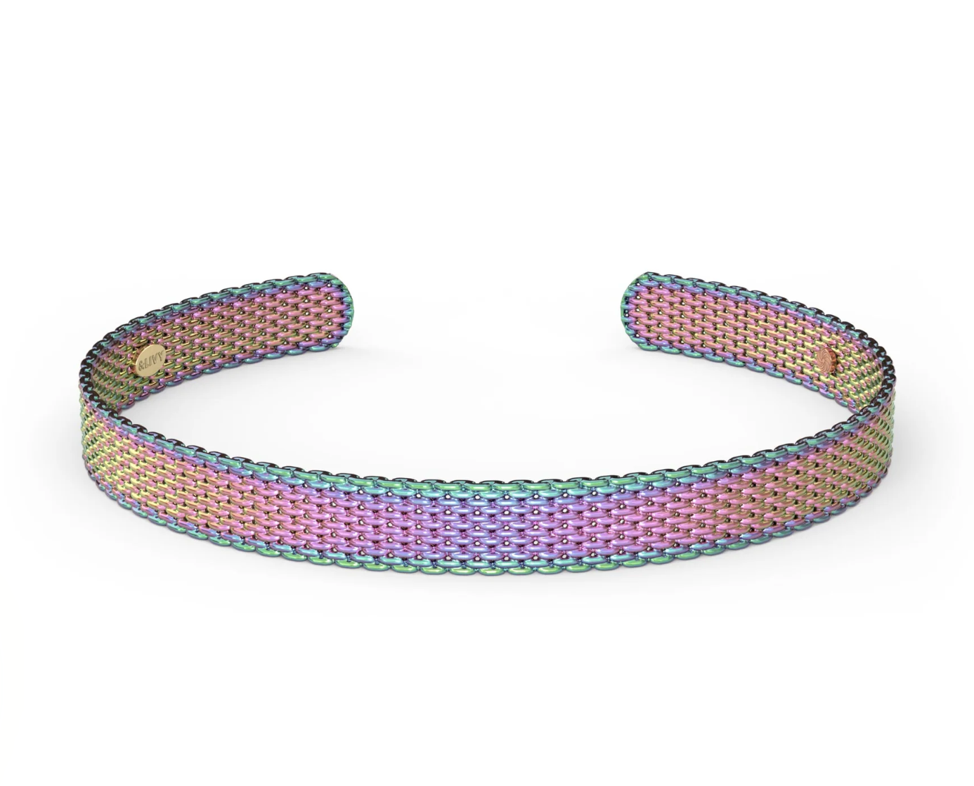 Metalystic Mesh - 6mm Cuff Bracelet - 6 colors by &Livy - A. Dodson's