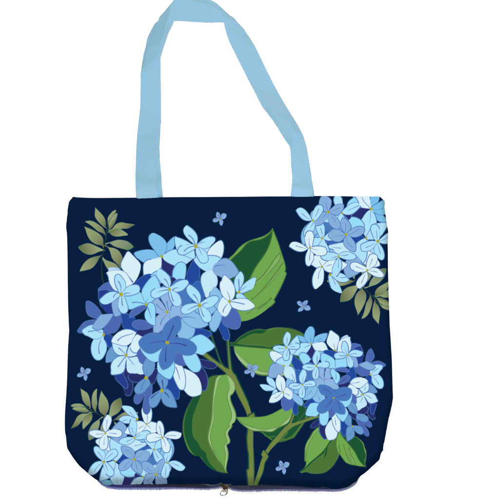 Hydrangea Welcome Compact Tote Bag - A. Dodson's