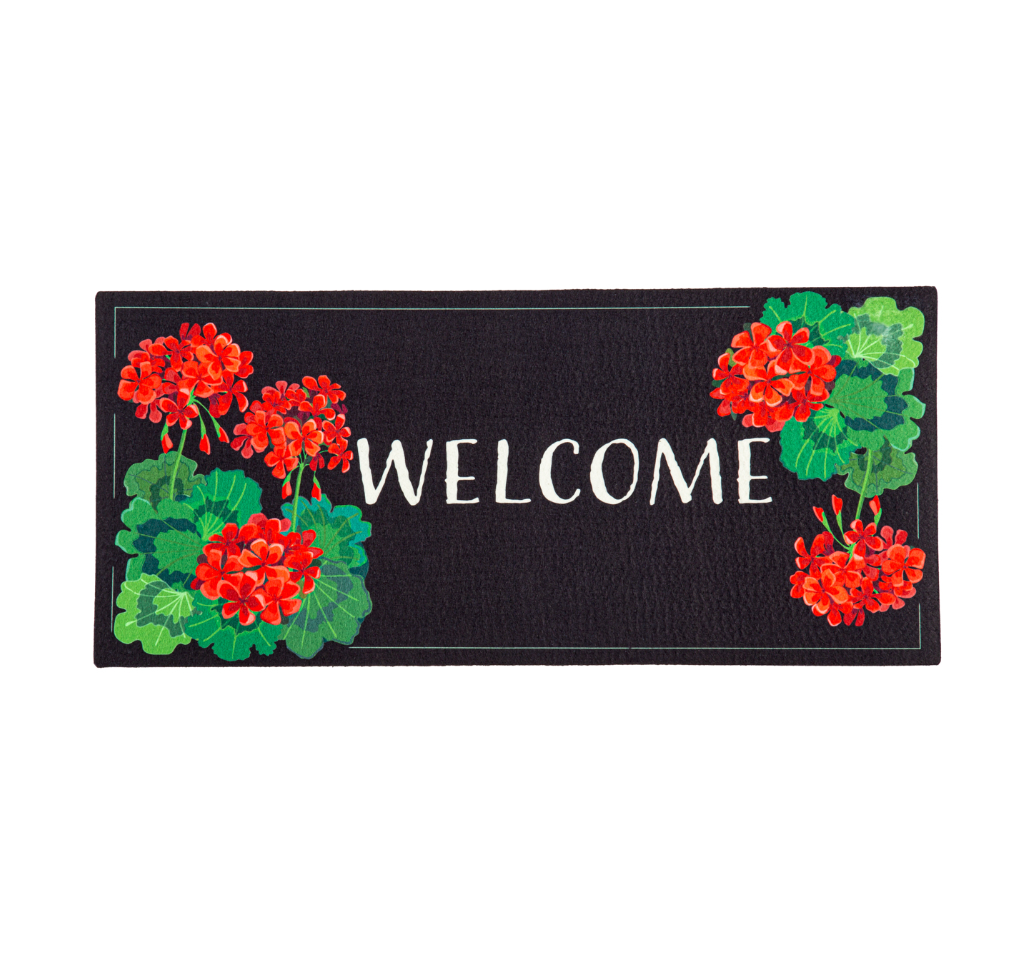 Geranium Welcome Sassafras Switch Mat - A. Dodson's