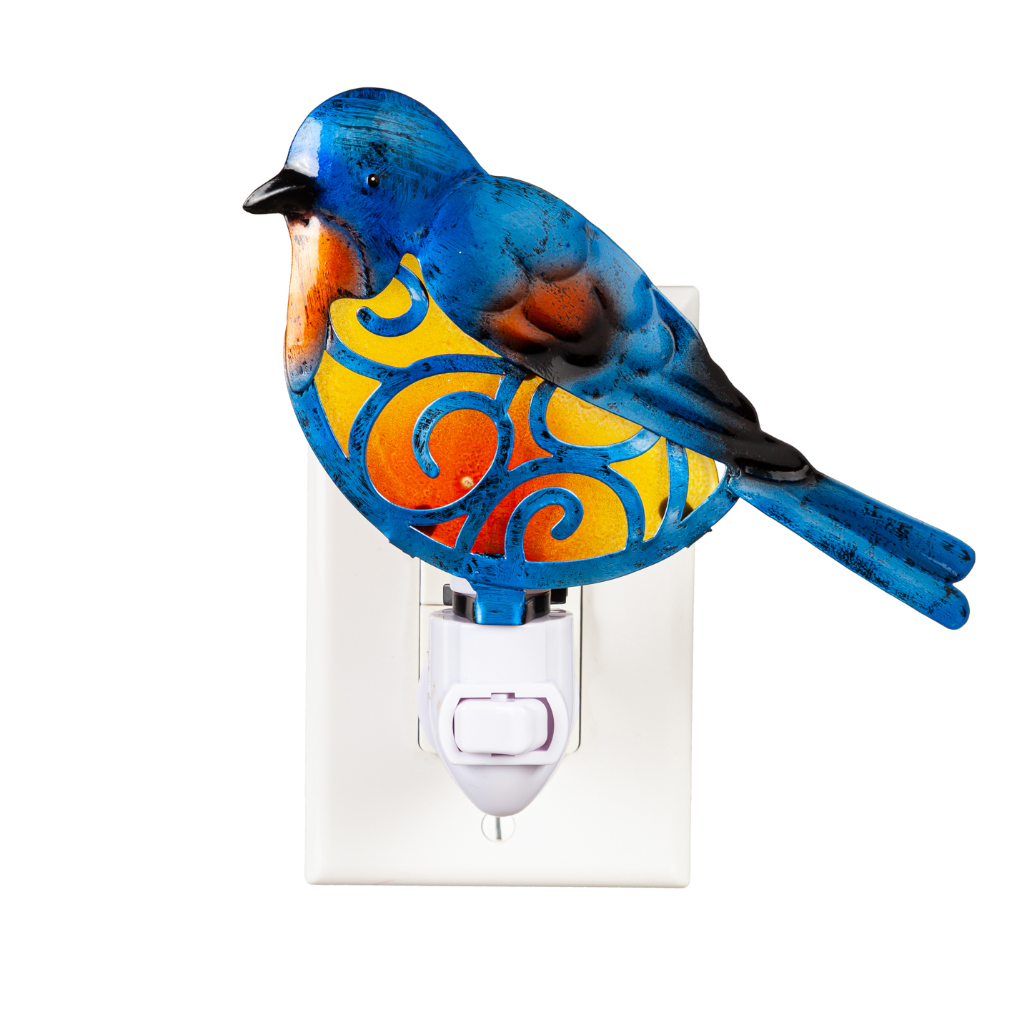 Glass Blue Bird Nightlight - A. Dodson's