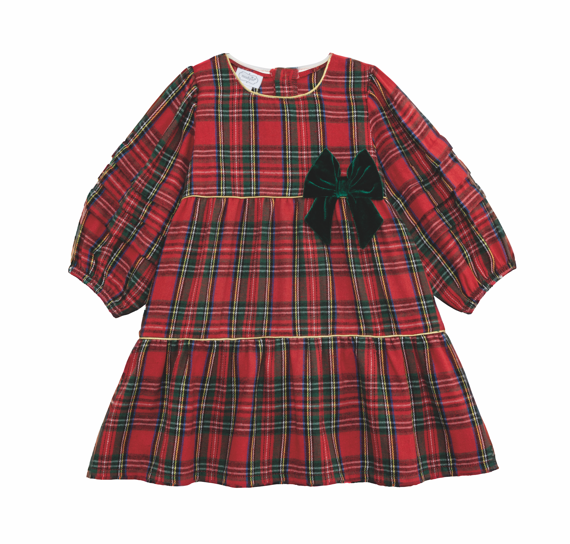 Tartan Tier Dress By Mud Pie