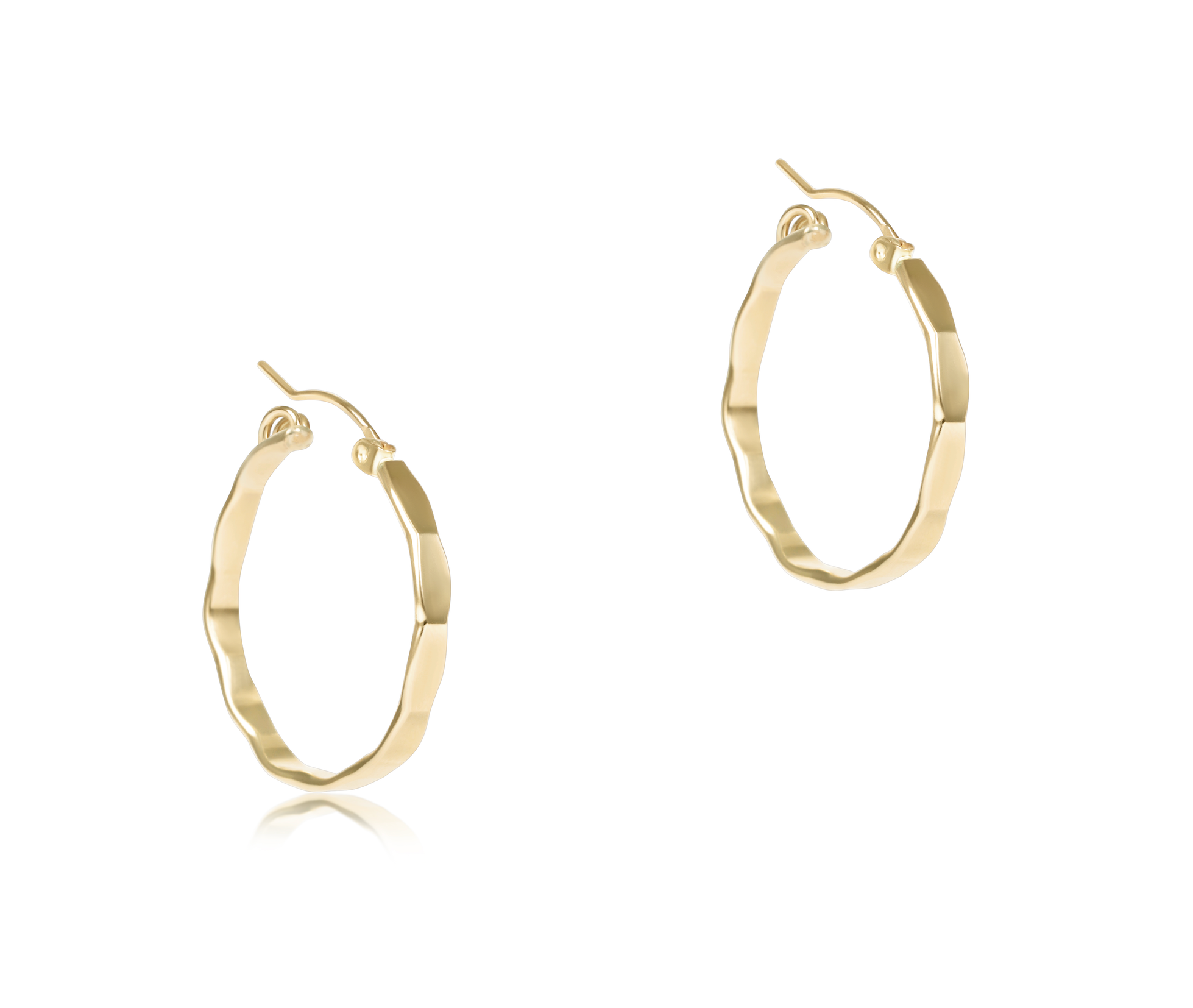 Scalloped Round Gold 1.25" Hoop - Smooth by enewton