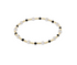Pearl Sincerity Pattern 4mm Bead Bracelet - Faceted Onyx by enewton