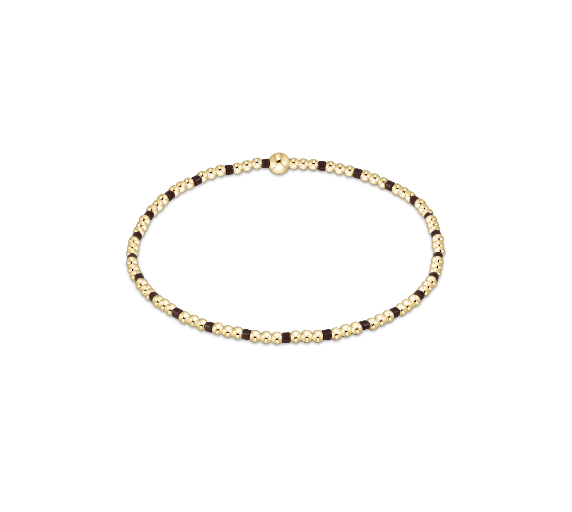 Hope Sincerity Pattern 2mm Bead Bracelet - Chocolate by enewton