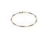 Hope Joy Pattern 2mm Bead Bracelet - Blue Metallic by enewton